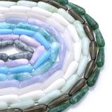 10X30mm Colorful Chalcedony Jades Quartz Spacer Beads for Jewelry Making