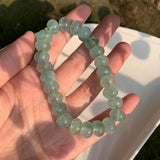Green Prehnite Bracelet Natural Stone Jewelry