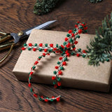 10Yards Jacquard Small Hair Ball Ribbon Christmas Bows Box Ribbon