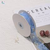 25mm Colorful Lace Embroidery Bow Ribbon Flower Packaging Hollow Floral DIY