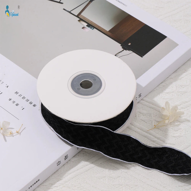 25mm Water Wave Pattern Curved Ribbon DIY Headband Bow Silk Clothing Accessories