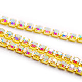 2mm Glittery Crystal Rhinestones Metal Chain DIY Bead Decoration Tool