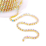 2mm Glittery Crystal Rhinestones Metal Chain DIY Bead Decoration Tool