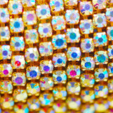 2mm Glittery Crystal Rhinestones Metal Chain DIY Bead Decoration Tool