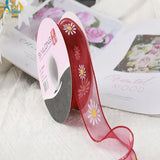 40mm DIY Daisy Fishtail Yarn Flower Ribbon - 10 Yards/Roll