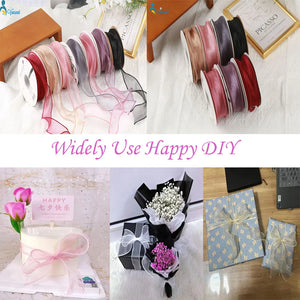10Yards 60mm Fishtail Yarn Wave Organza Ribbon DIY Bow Hair Accessories Material