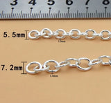 925 Silver 5.5/7.2mm O Chain for DIY Jewelry Making