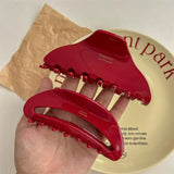 Red Acetate Hair Claw Crab for Women Large Size