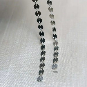 925 Sterling Silver Disc Chain for DIY Jewelry Making