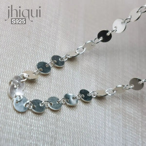925 Sterling Silver Disc Chain for DIY Jewelry Making
