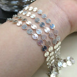 925 Sterling Silver Disc Chain for DIY Jewelry Making