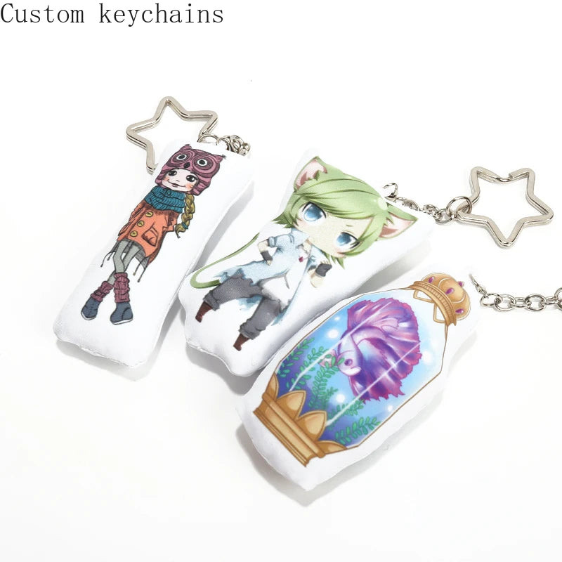 10cm Mini Pillow Star Charm Keychain