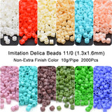 10g Glass Seed Beads 1.6mm Charm 2000pcs Delica Beads
