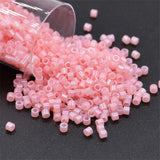 2000pcs Luster Glass Seed Spacer 1.6mm Delica Beads for Kids DIY Jewelry Making