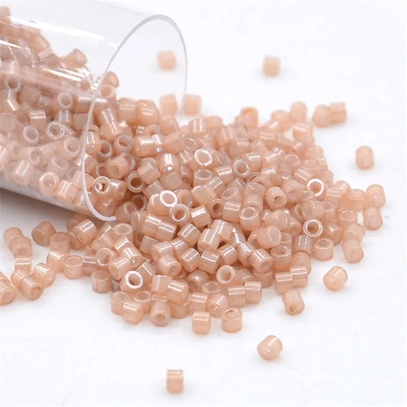 2000pcs Luster Glass Seed Spacer 1.6mm Delica Beads for Kids DIY Jewelry Making