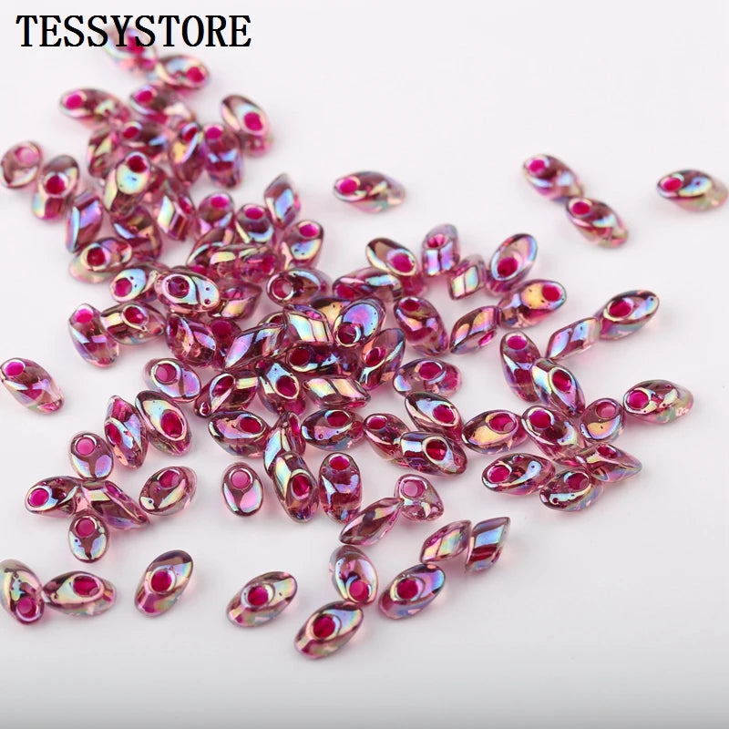 10g/lot 4*7mm Czech Irregular Glass Beads Colored Single-hole Beads