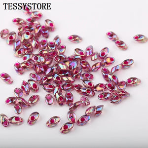 10g/lot 4*7mm Czech Irregular Glass Beads Colored Single-hole Beads