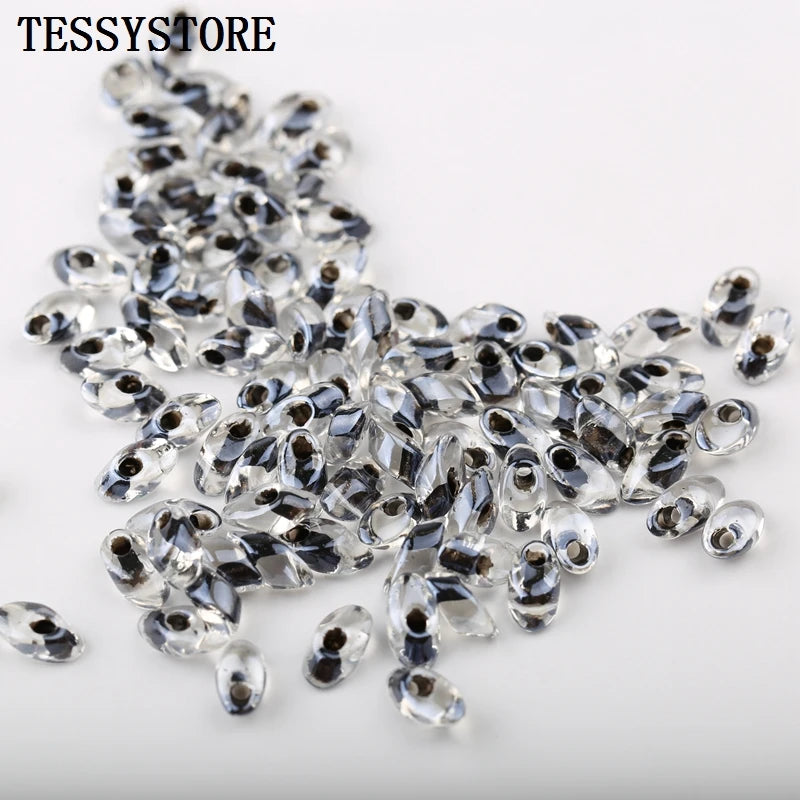 10g/lot 4*7mm Czech Irregular Glass Beads Colored Single-hole Beads