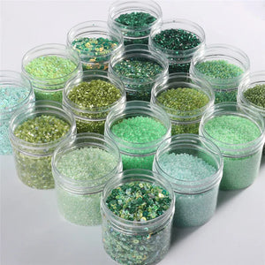 Green Rice Bead Sequin Collection DIY Garment Jewelry Accessories Kit