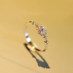 10k Yellow Zircon Diamond Ring for Women Fine Jewelry