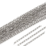 304 Stainless Steel Cable Chains for Jewelry Making DIY Bracelet Necklace 4x2mm