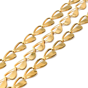10m 304 Stainless Steel Heart Link Chains 9x6x1.5mm