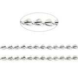 10m 304 Stainless Steel Heart Link Chains 9x6x1.5mm