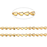 10m 304 Stainless Steel Heart Link Chains 9x6x1.5mm