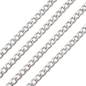 10m 304 Stainless Steel Twist Chains Link Chain for Jewelry Making DIY