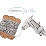 10m 304 Stainless Steel Twist Chains Link Chain for Jewelry Making DIY