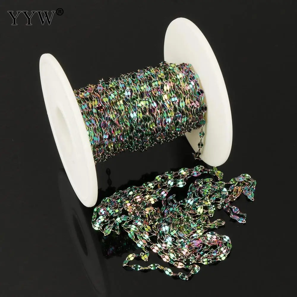 10m Stainless Steel Rhombus Chain Necklace Bulk DIY Jewelry Making Supplies