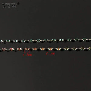 10m Stainless Steel Rhombus Chain Necklace Bulk DIY Jewelry Making Supplies