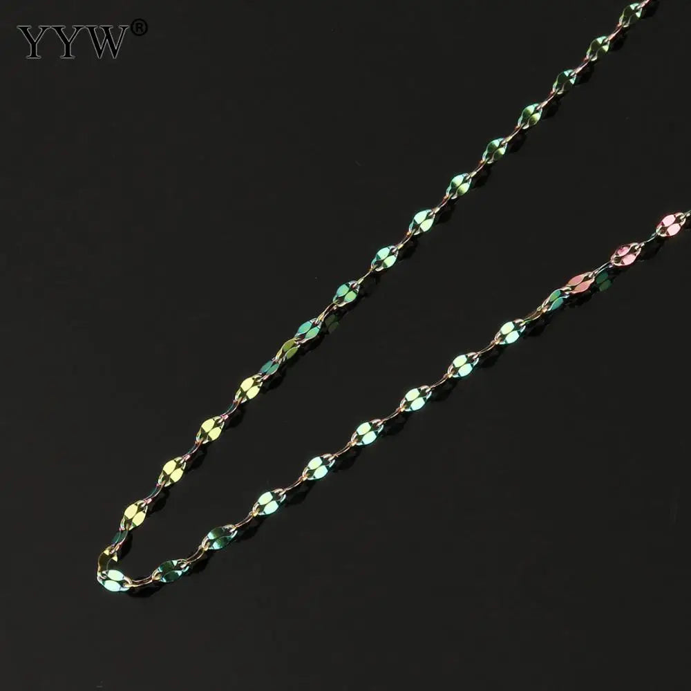 10m Stainless Steel Rhombus Chain Necklace Bulk DIY Jewelry Making Supplies