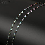 10m Stainless Steel Rhombus Chain Necklace Bulk DIY Jewelry Making Supplies