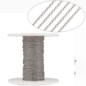 10m 304 Stainless Steel Cable Chains for Jewelry Making DIY Bracelet Necklace