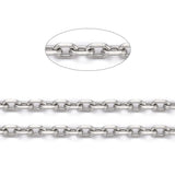 304 Stainless Steel Soldered Cable Chains 10m for Jewelry Making