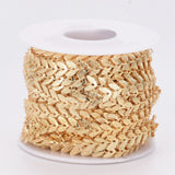 Brass Cobs Chains Soldered Leafs Link Chains for Jewelry Making DIY