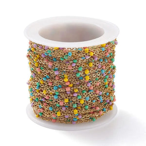 10m Stainless Steel Chains Enamel Chains for DIY Jewelry