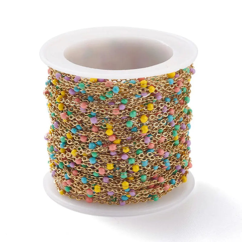10m Stainless Steel Chains Enamel Chains for DIY Jewelry