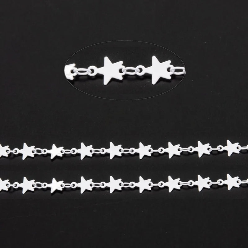 10m Brass Star Link Chains for DIY Jewelry Making