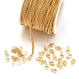 10m Stainless Steel Box Chains Set for DIY Jewelry Making