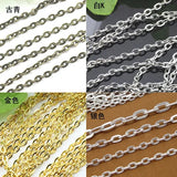 10m Silver/Gold Necklaces Chains Bulk Jewelry Chain For DIY Making