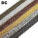 10m Silver/Gold Necklaces Chains Bulk Jewelry Chain For DIY Making