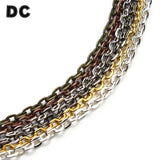 10m Silver/Gold Necklaces Chains Bulk Jewelry Chain For DIY Making