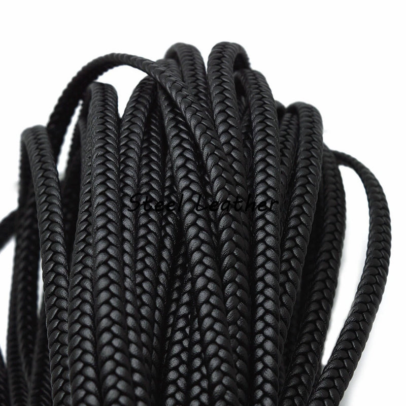 10m Flat Braided Leather Cord 8*3mm Jewelry Making