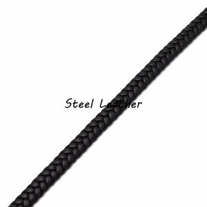 10m Flat Braided Leather Cord 8*3mm Jewelry Making