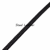 10m Flat Braided Leather Cord 8*3mm Jewelry Making
