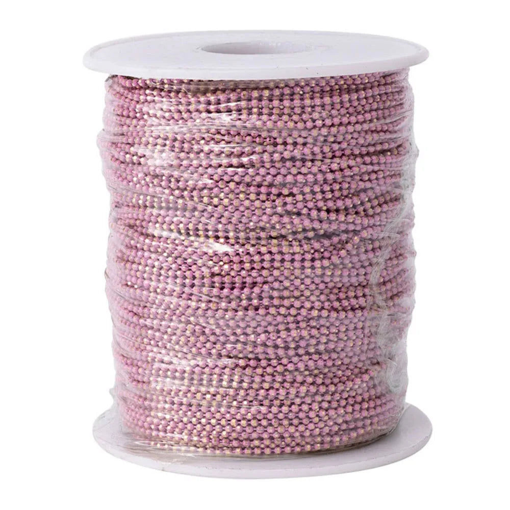1.5mm Metal Ball Bead Chains for Necklaces DIY - 10m/roll
