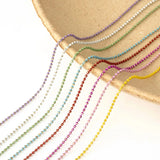 1.5mm Metal Ball Bead Chains for Necklaces DIY - 10m/roll