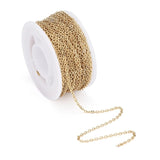 10m 304 Stainless Steel Cable Chains for DIY Bracelet 2.5x2x0.5mm